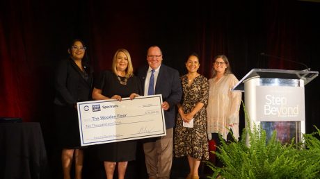 Costa Mesa, CA - Ovation and Mayor John Stephens celebrate The Wooden Floor, whose mission is to is to empower low-income youth to strengthen self-esteem, self-discipline and sense of accomplishment through dance, academic and family programs.